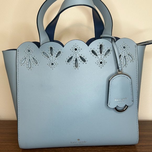 Kate Spade Blue Scalloped Magnolia Street Bag - Picture 1 of 8